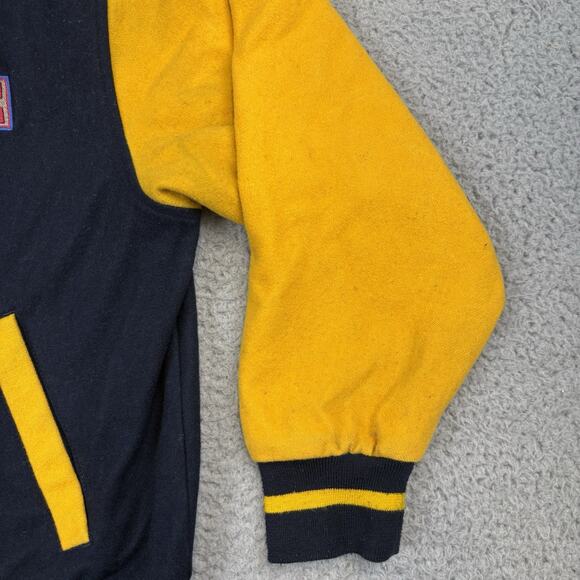 Vtg Disney Winnie The Pooh Varsity Jacket Blue Yellow Wool 100 Acre Wood - Large - Picture 7 of 13